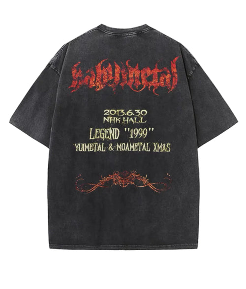BABYMETAL Washed Vintage Graphic T-Shirt (100% Cotton) – Unisex Streetwear Tee