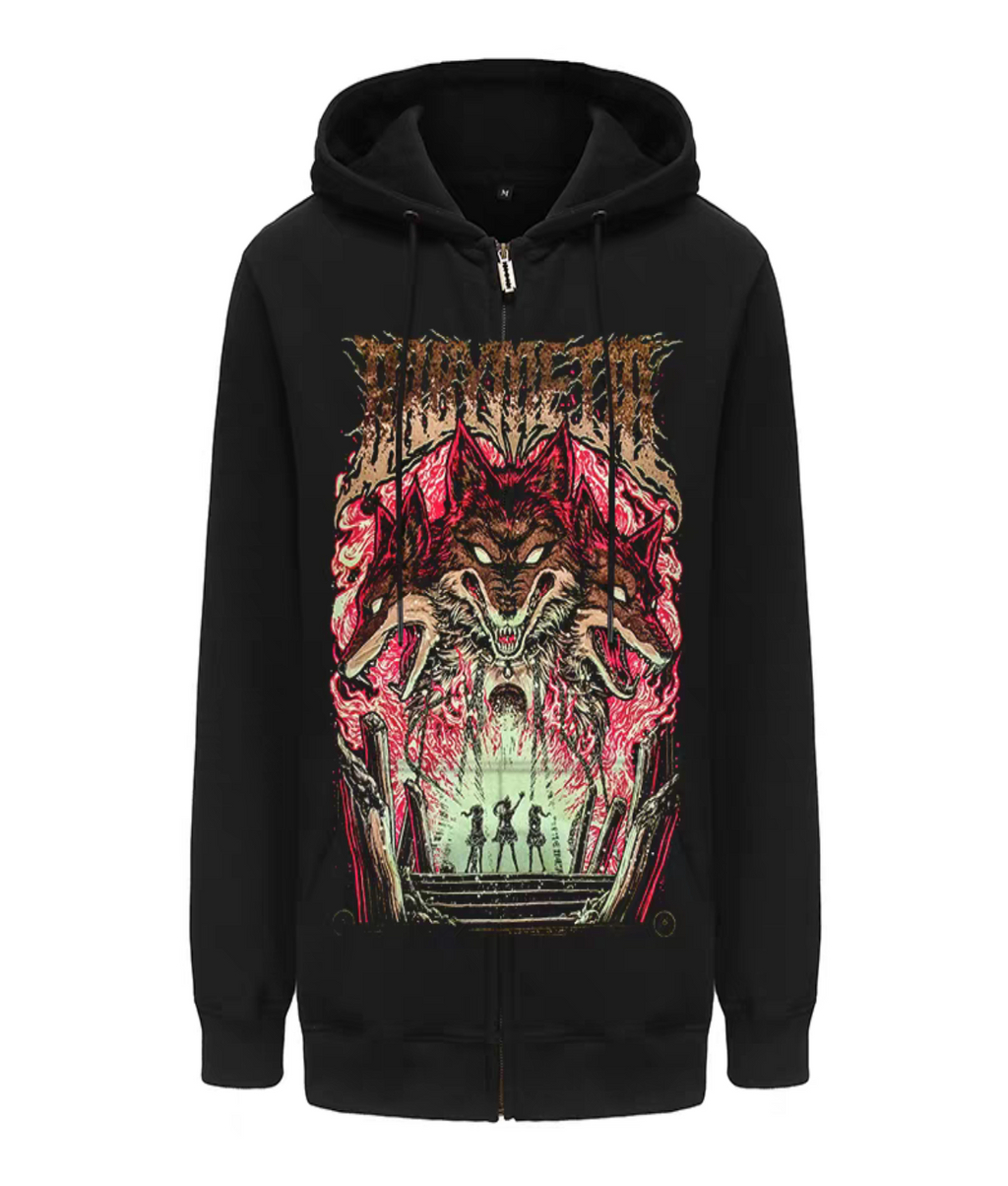 Metal Graphic Hoodie – Black Unisex Streetwear Sweatshirt