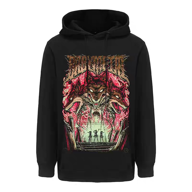 Metal Graphic Hoodie – Black Unisex Streetwear Sweatshirt