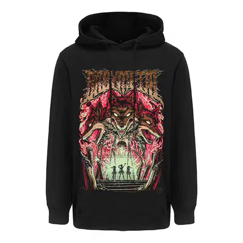 Metal Graphic Hoodie – Black Unisex Streetwear Sweatshirt