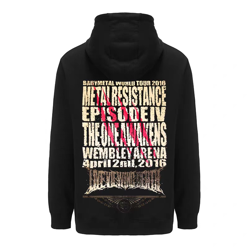 Metal Graphic Hoodie – Black Unisex Streetwear Sweatshirt