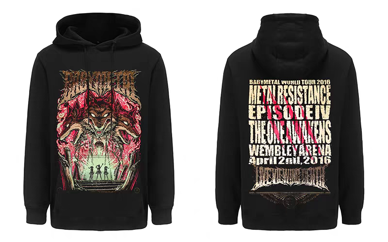 Metal Graphic Hoodie – Black Unisex Streetwear Sweatshirt